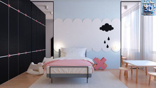 Kids Room Interior 3D Model
