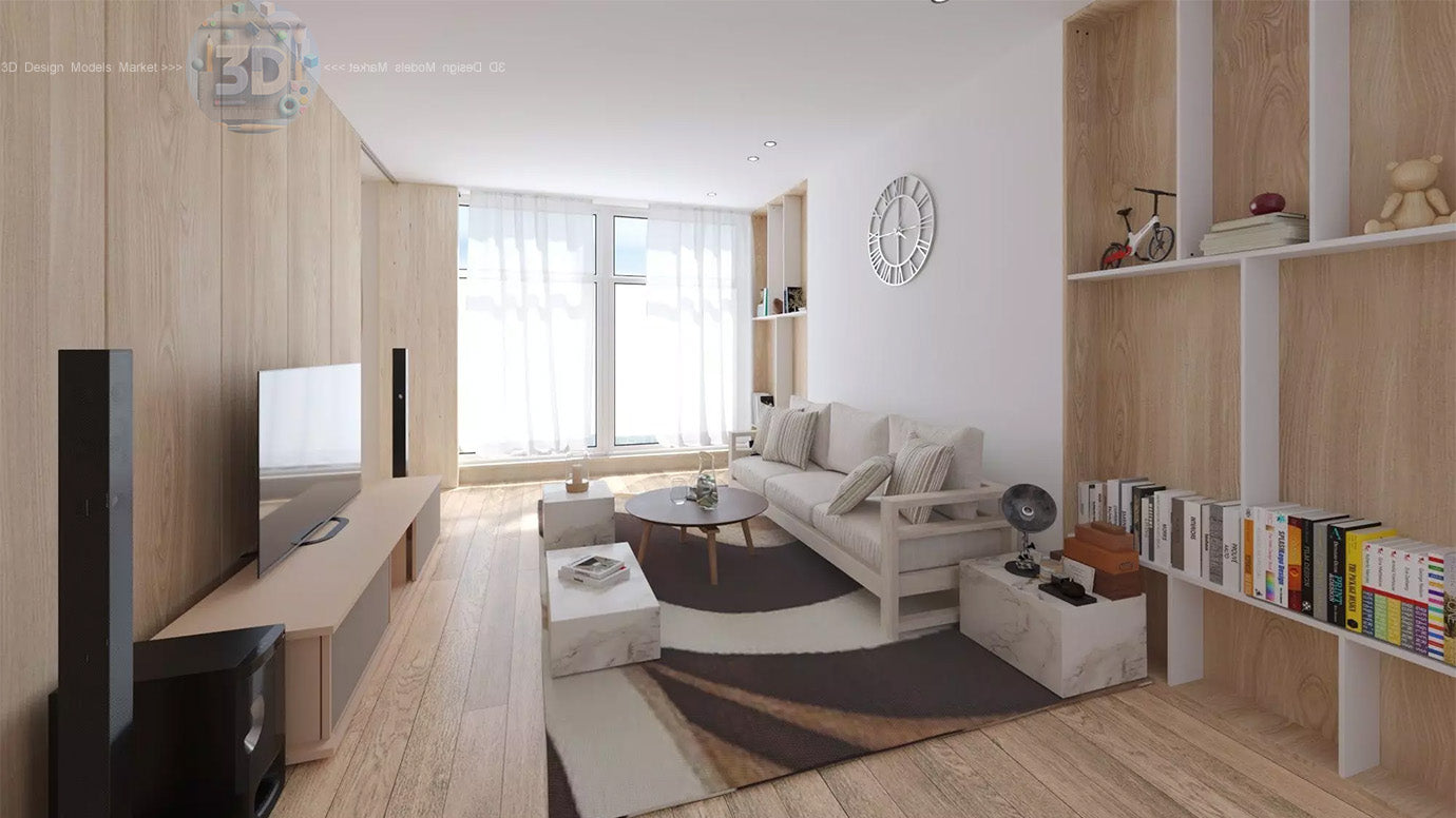 Chinese interior scene 3D model