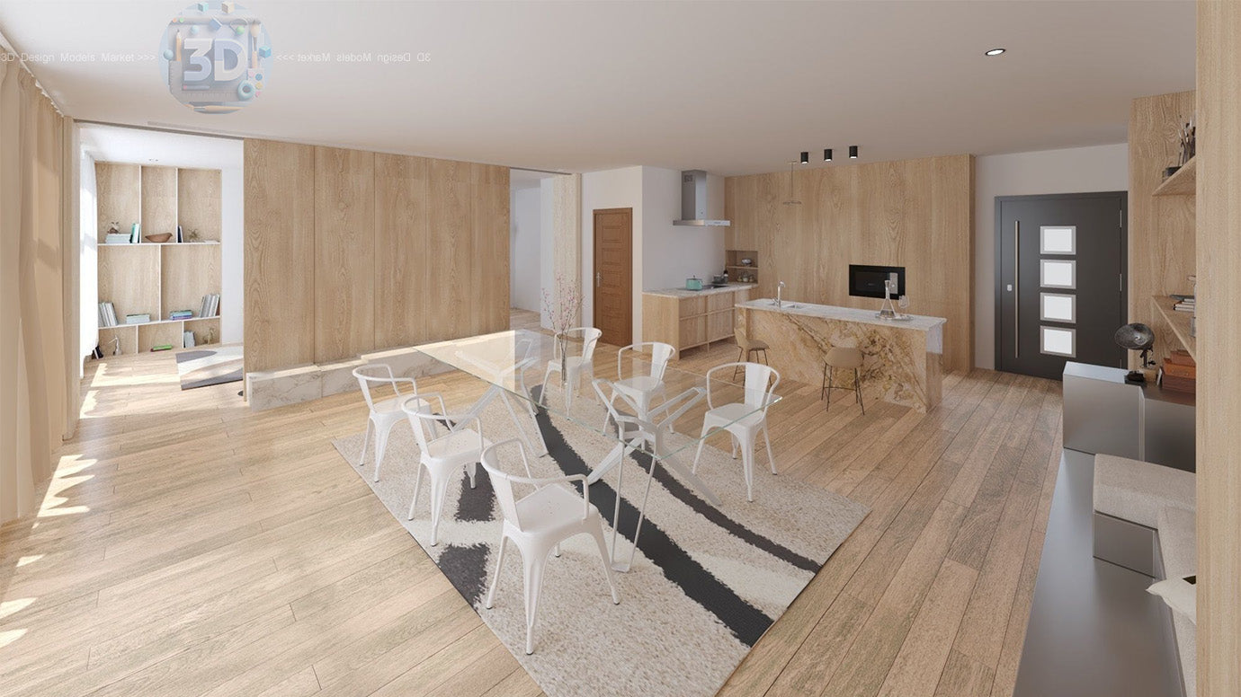 Chinese interior scene 3D model