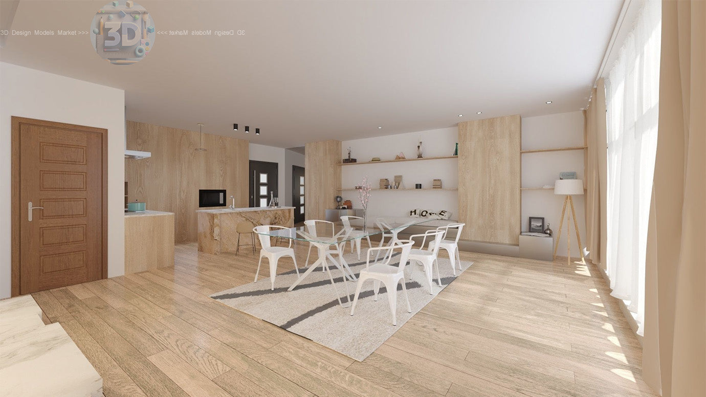 Chinese interior scene 3D model