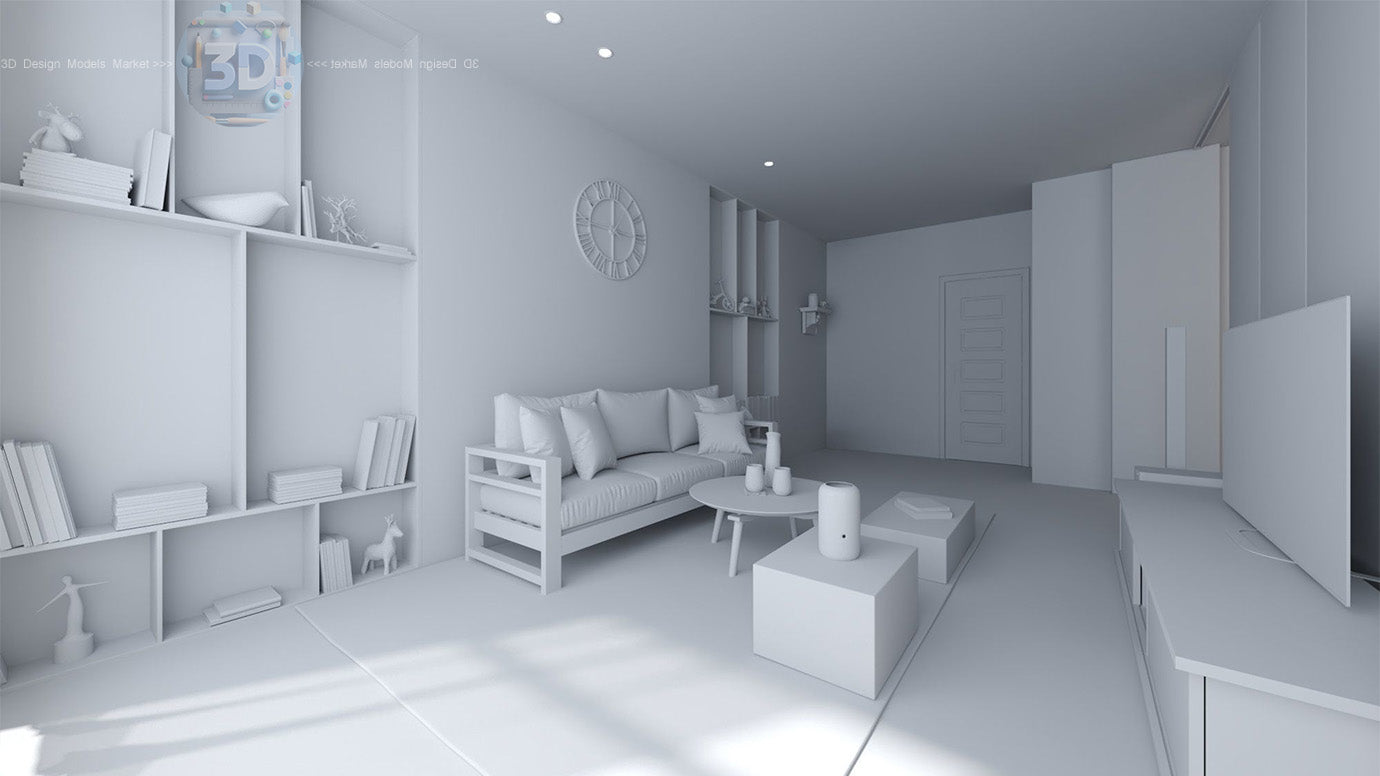 Chinese interior scene 3D model