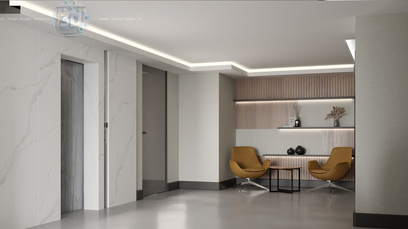 Modern Detailed Secretary Office 3D model