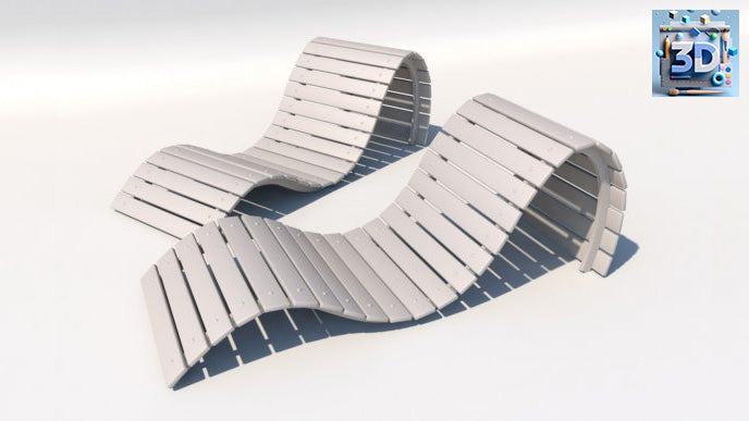 Solid sun chair 3D design Model