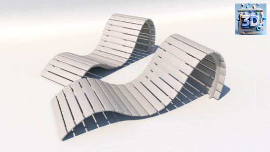 Solid sun chair 3D design Model